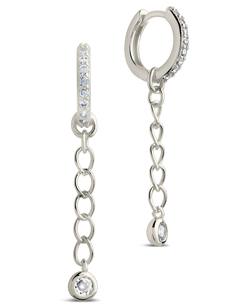Maxine CZ Micro Dangle Hoop Earrings for Women - Sparkling Cubic Zirconia Drop Earrings, Elegant & Lightweight Jewelry for Party, Wedding & Everyday Wear