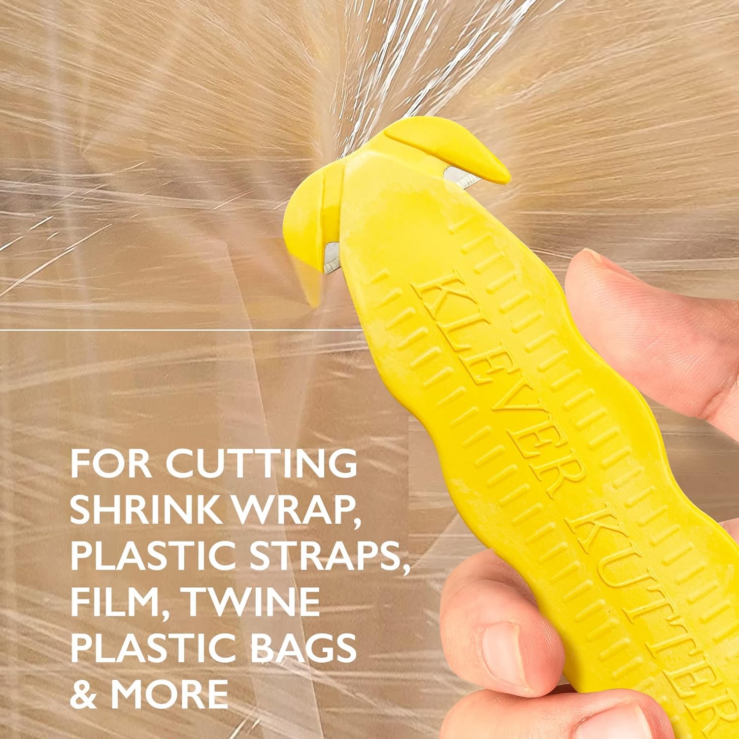 Klever Kutter Box Cutter - 100 Pack Bulk Utility Knives for Shipping, Packaging & Crafting | Heavy Duty Retractable Blades for Warehouse, Office & Home Use