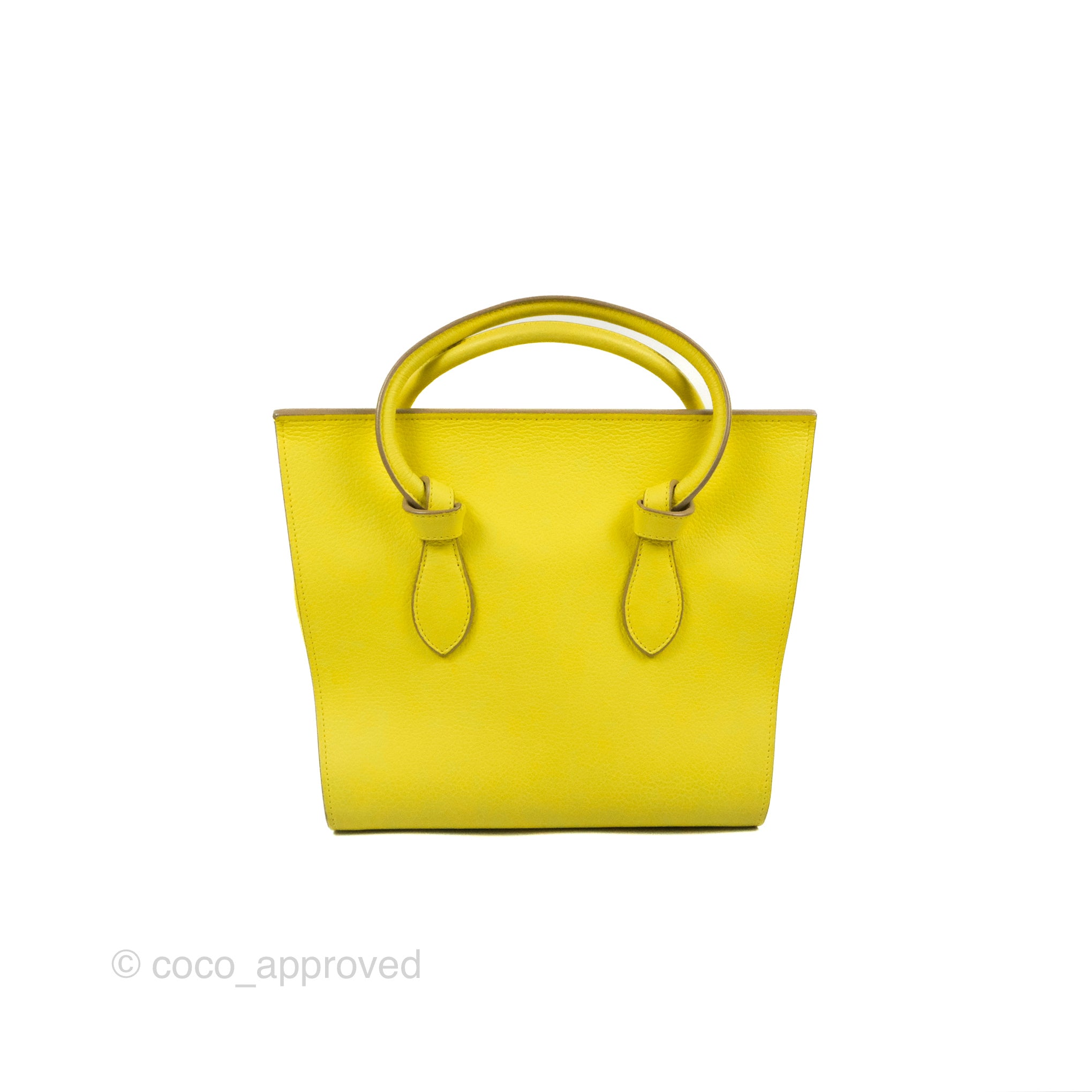 Celine Small Tie Knot Bag in Yellow Grained Leather - Elegant Crossbody Purse for Women | Perfect for Date Night, Parties & Special Occasions