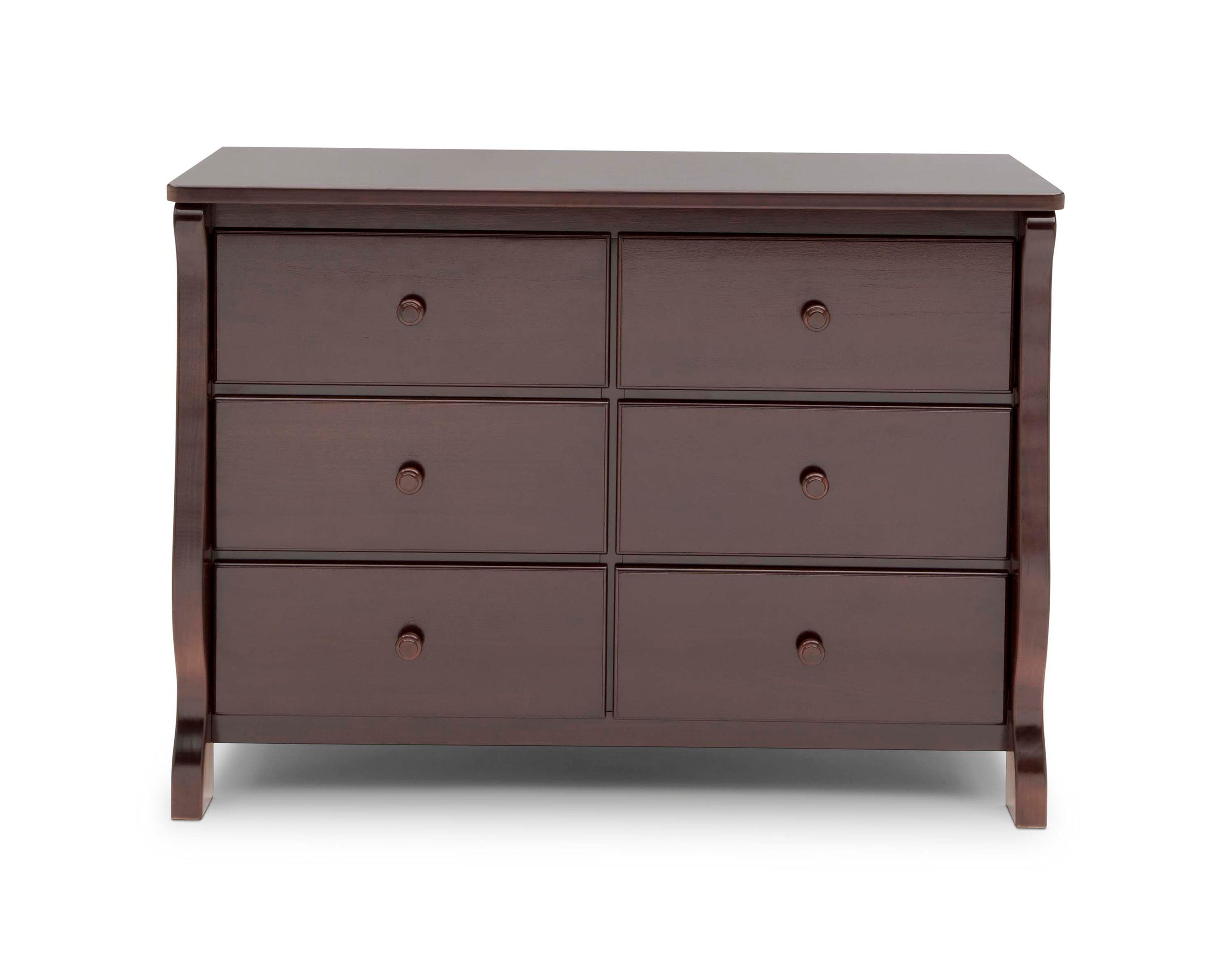 6-Drawer Dresser with Interlocking Drawers - Canton & Eclipse Style for Bedroom Storage & Organization | Modern Chest of Drawers for Clothes, Bedding & Home Decor