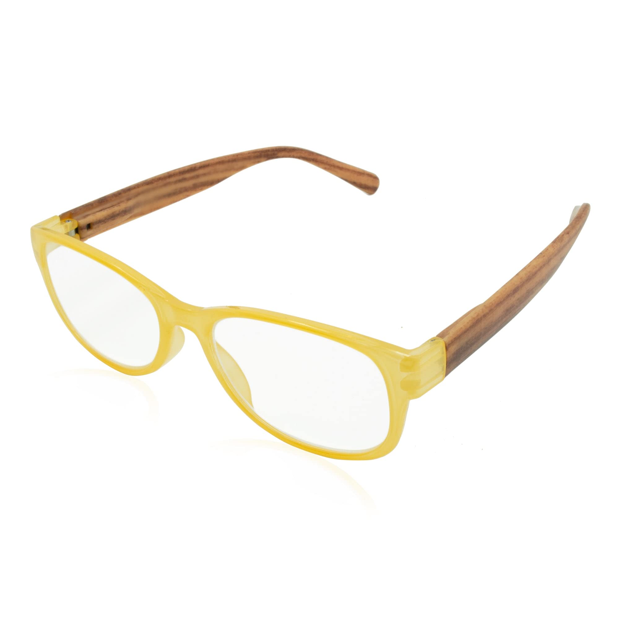 Gabriel + Simone Yellow Reading Glasses 1.00 Strength - Fashionable Readers for Women & Men - Perfect for Reading Books, Using Smartphones & Working on Computers