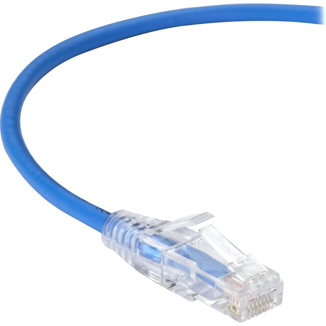 3Ft Blue Cat6 Slim 28Awg Ethernet Patch Cable - 250Mhz UTP CM-Rated Snagless Connector for Home Office, Gaming & Networking Setup