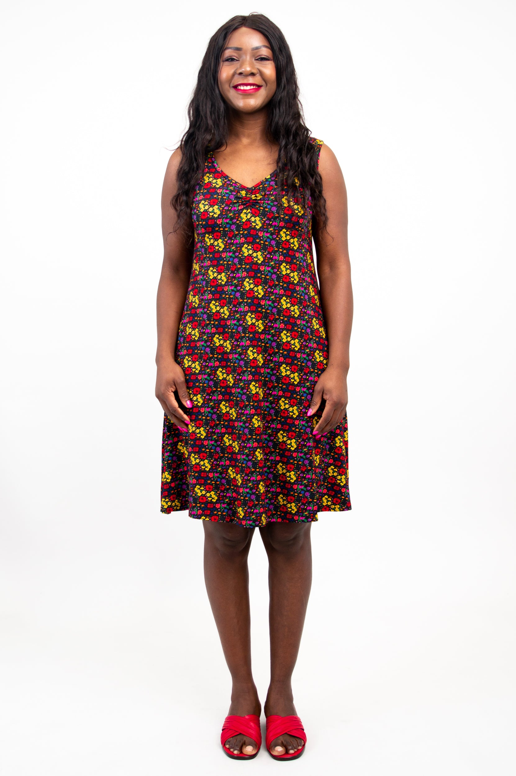Lanai Sleeveless Midi Dress - Summerland Bamboo Fabric - Women's Flowy Beach Dress for Vacation & Outdoor Parties