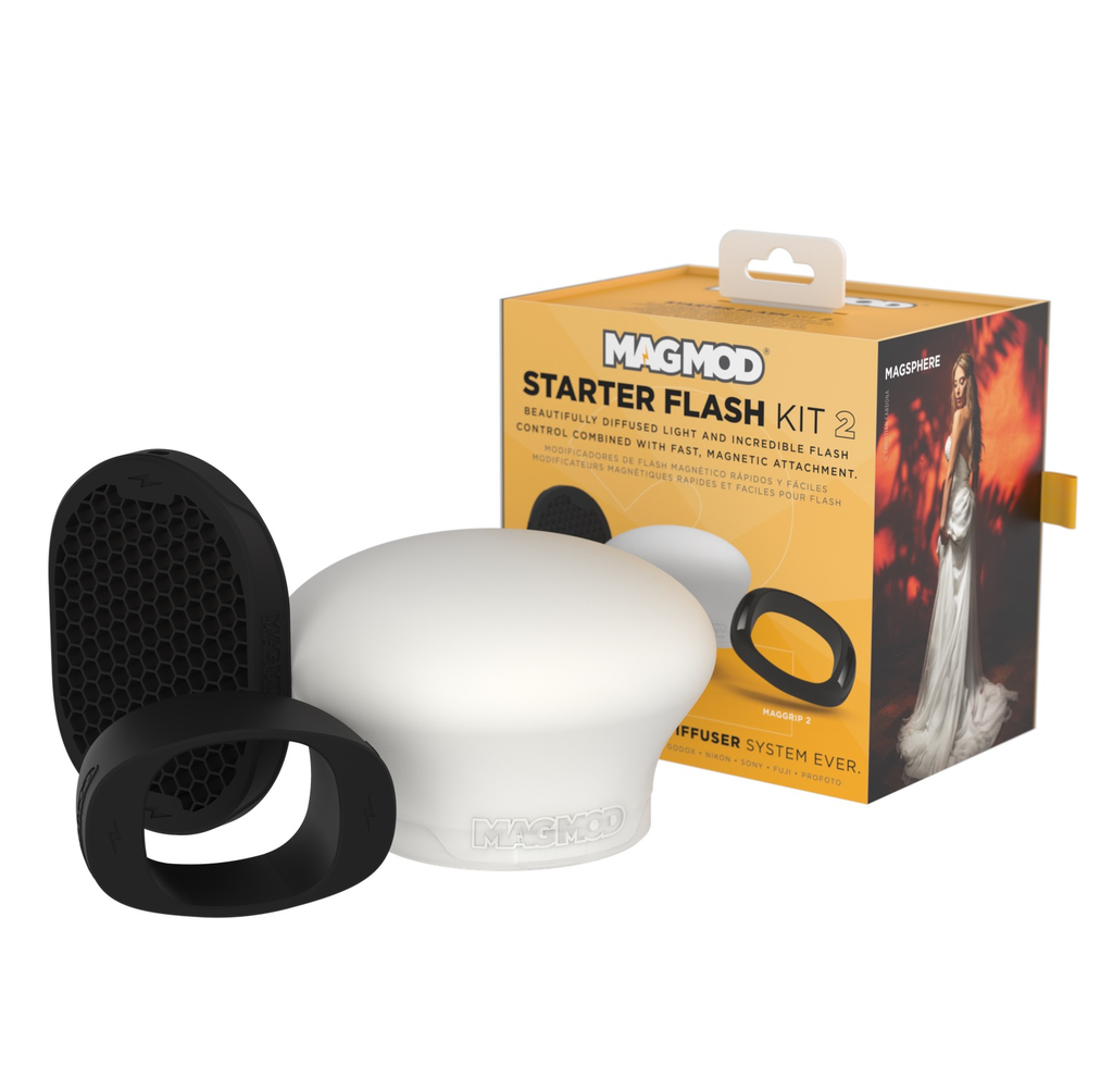 MagMod Starter Flash Kit 2 - Professional Photography Lighting Modifier for Canon, Nikon, Sony DSLR Cameras - Perfect for Portrait, Wedding, and Studio Photography