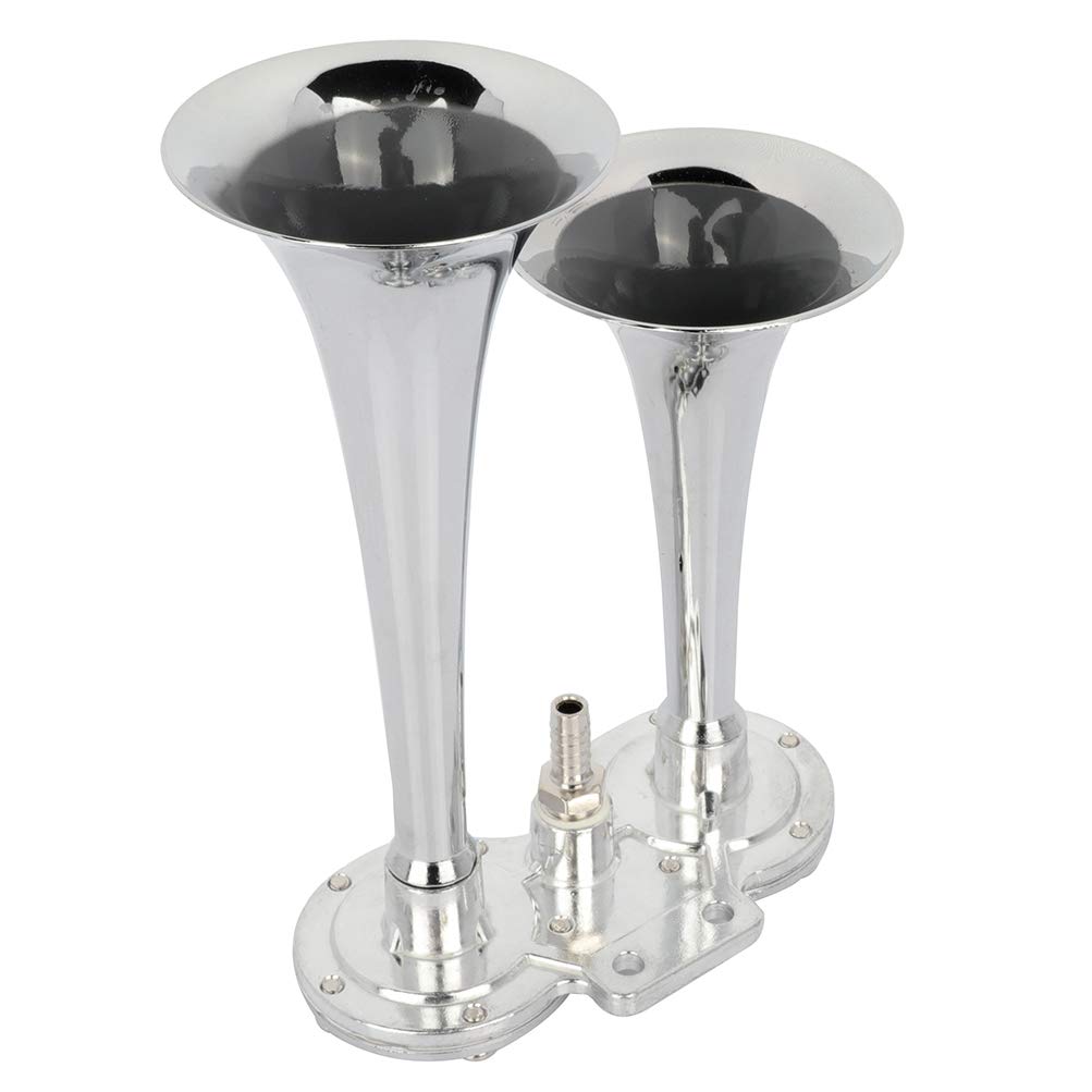 115dB Super Loud Dual Trumpet Air Horn with Compressor for Trucks, Cars & Vehicles (12V) - Perfect for Emergency Alerts, Safety Warnings & Sporting Events