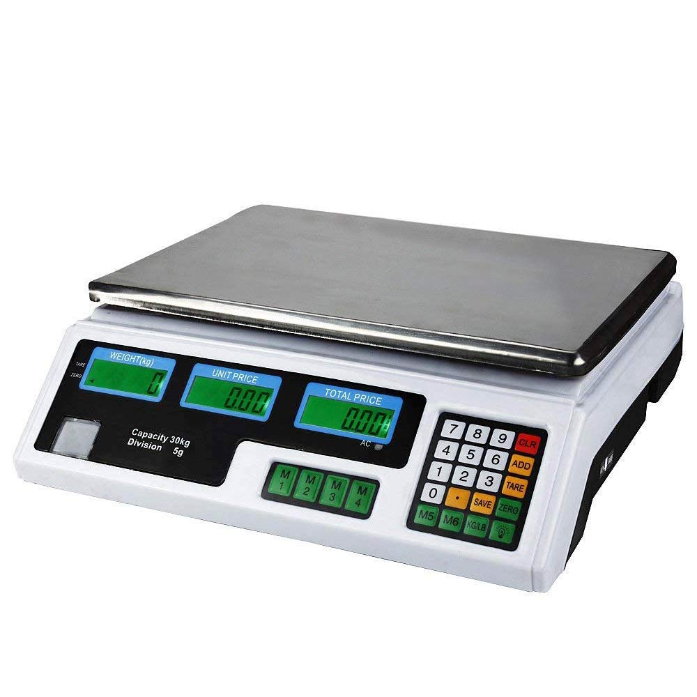 Precision Digital Kitchen Scale 60lb - Electronic Food Scale with Price Computing for Deli, Produce & Groceries - Perfect for Cooking, Baking, Portion Control & Commercial Use