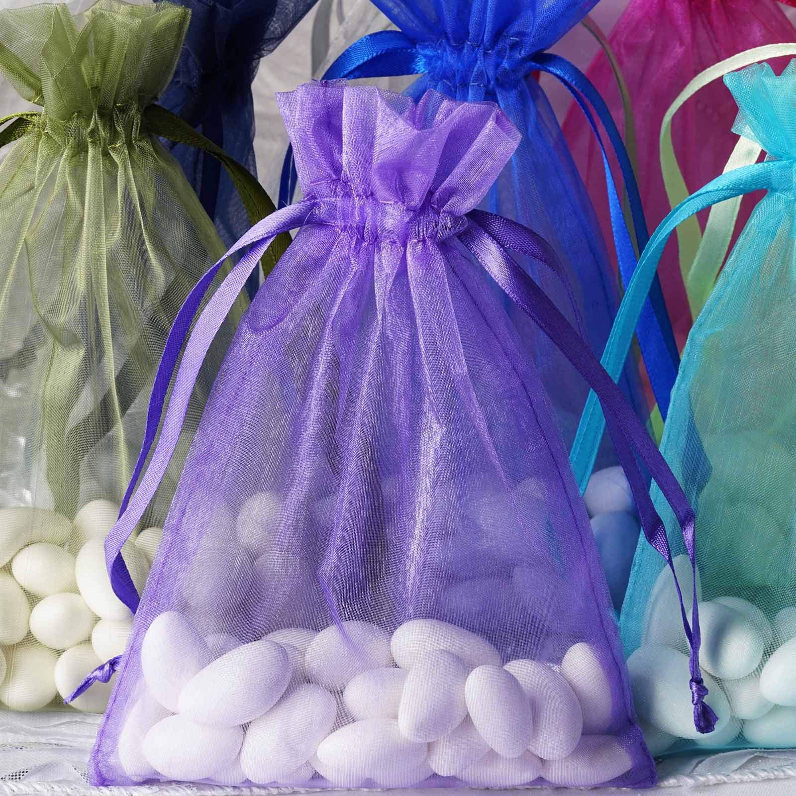 50 Pcs 5x7 Inch Blush Organza Drawstring Bags - Wedding Favors, Jewelry Pouches, Candy Gift Bags for Bridal Showers, Baby Showers & Party Decorations