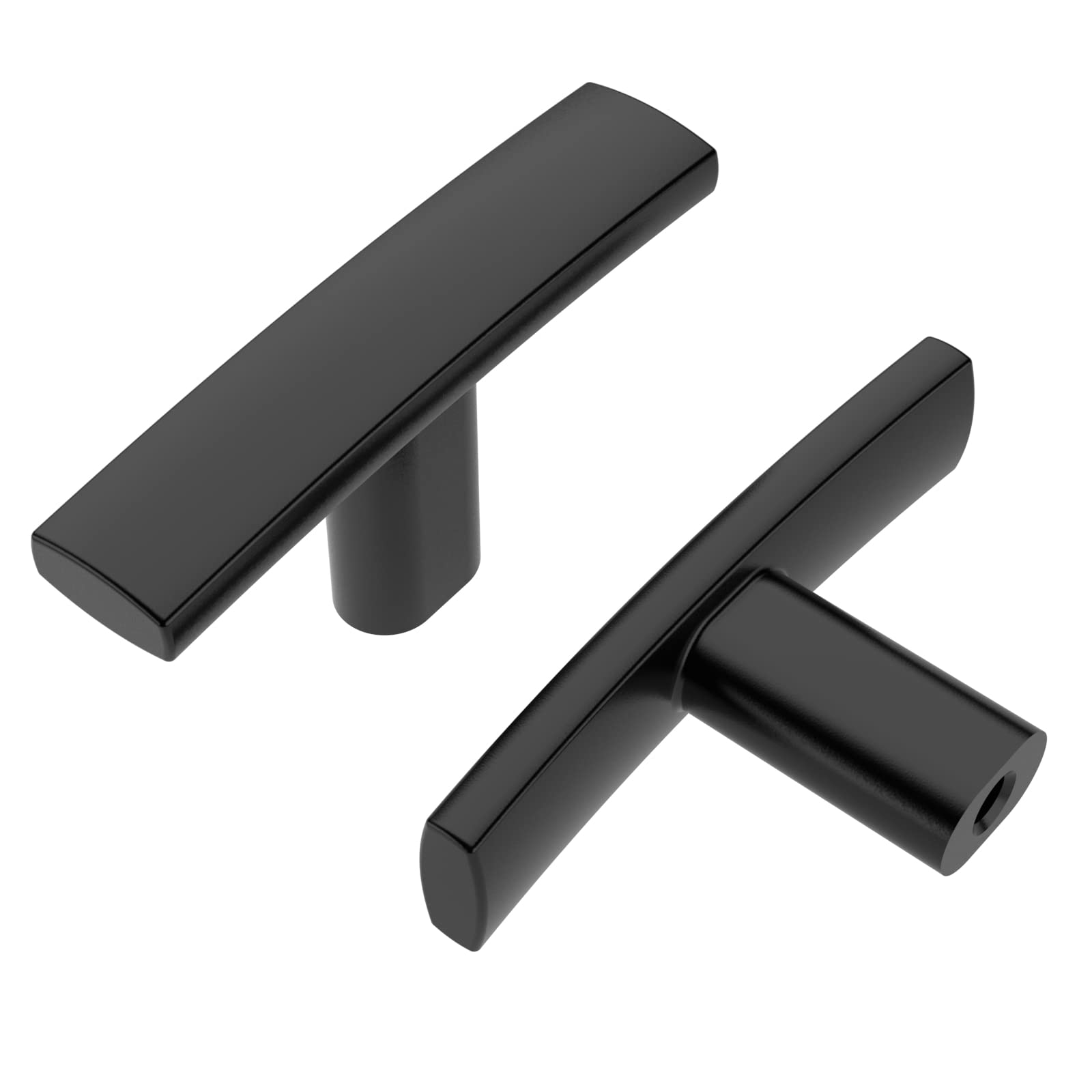 Alzassbg 10 Pack Matt Black Cabinet Knobs - 2 Inch (50mm) Arch Pulls for Kitchen Cabinets & Drawers - Durable Hardware for Home & Office Use AL6092MB