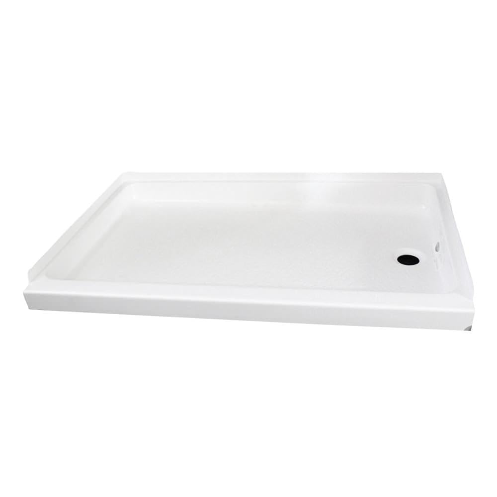 SP2440WR 24x40 Inch White Shower Pan - Durable Acrylic Base for Bathroom Remodeling, Perfect for Home & Commercial Use