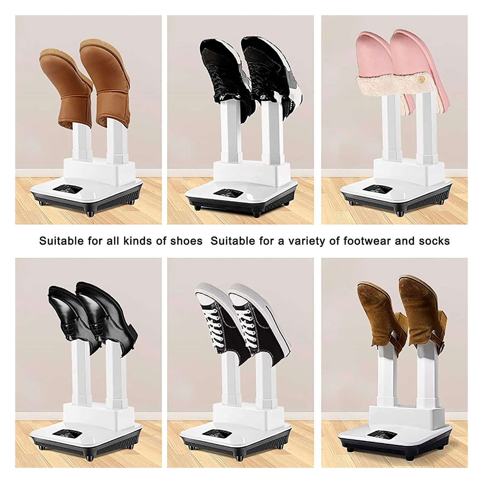 Best Shoe Dryer & Boot Warmer with Timer, Quiet Heat Blower & Detachable Pipes - Quickly Dry Snow Boots, Sneakers, Gloves & Hats - Perfect for Winter Sports, Camping & Outdoor Activities