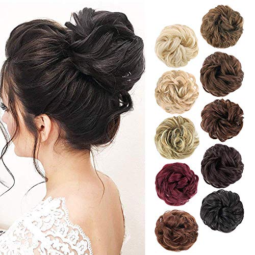 Curly Synthetic Messy Hair Bun Hair Scrunchies Extension - Perfect for Messy Bun Hairstyles, Ponytail Accessories & Everyday Hair Styling