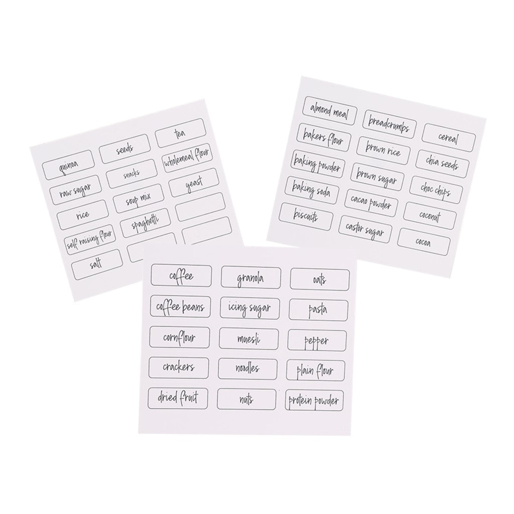 Appetito Pantry Labels - Premium Kitchen Organization Stickers for Jars, Containers & Spice Racks | Perfect for Home, Restaurant & Office Use