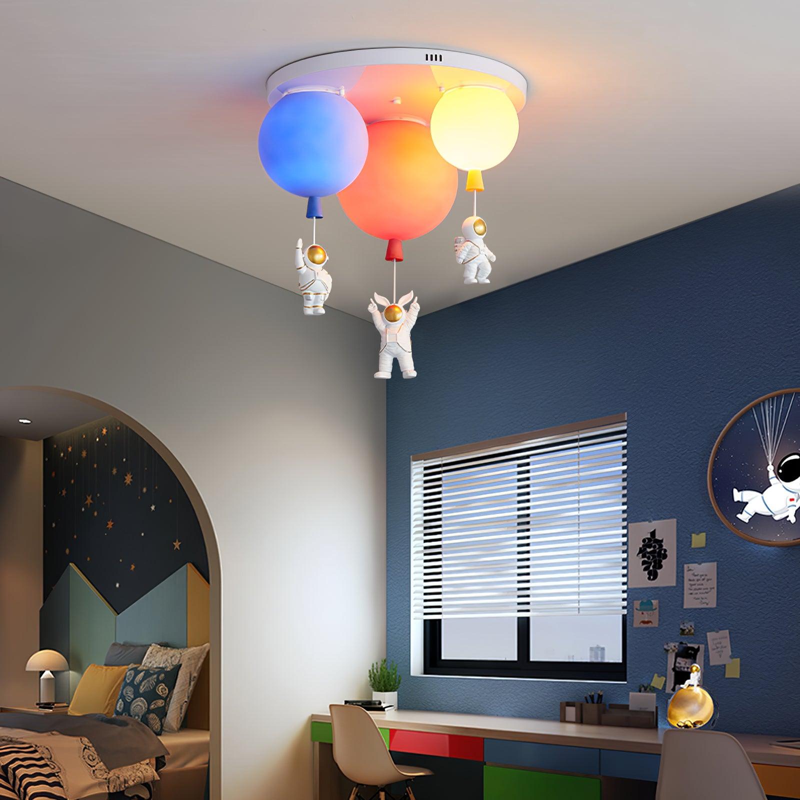Frosted Glass Balloon Chandelier - Modern Ceiling Light Fixture for Dining Room, Bedroom, and Living Room Decor
