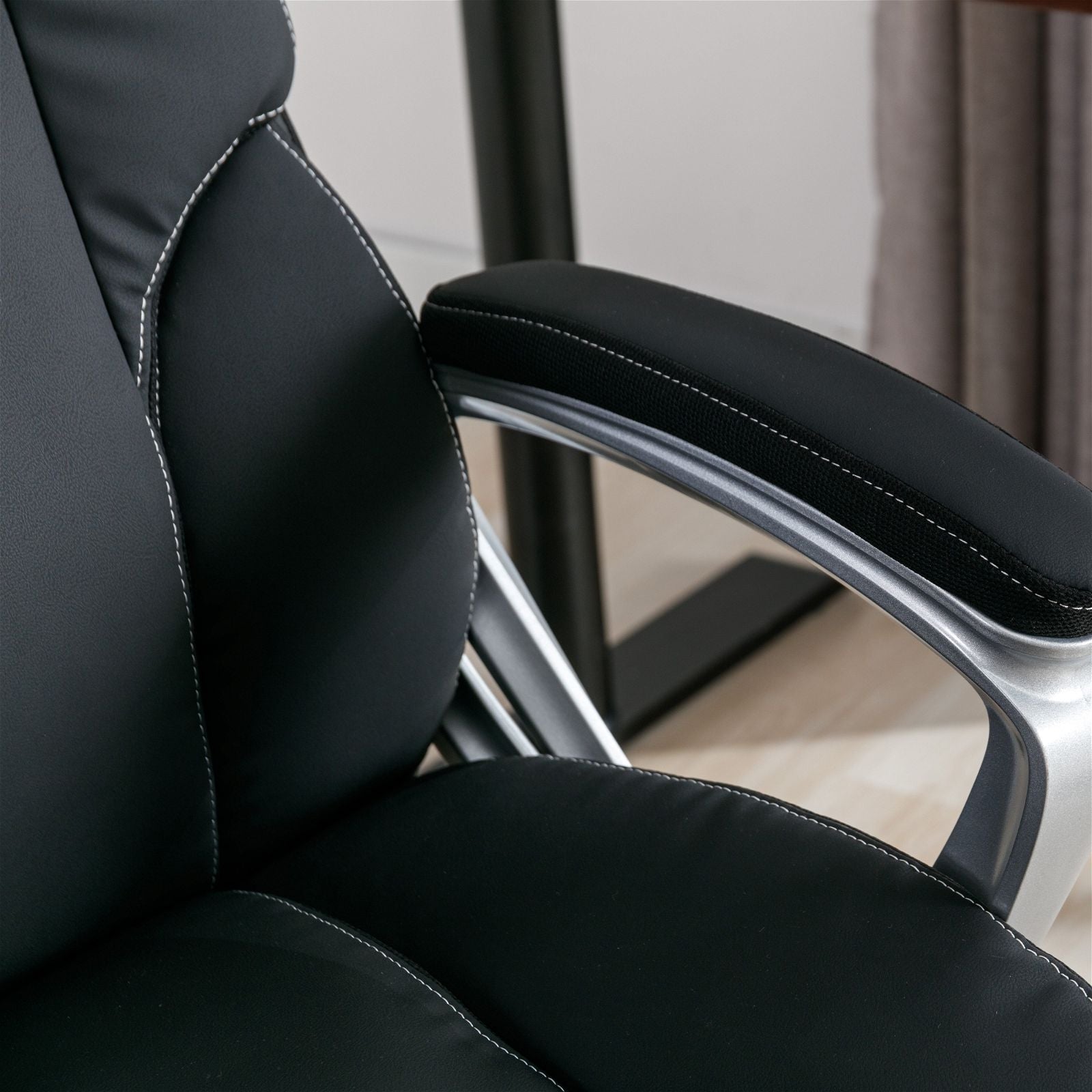 Tauris Legacy Ergonomic Office Chair with Padded Fixed Armrests - Black | Comfortable Support for Long Work Hours, Home Office & Gaming Setup