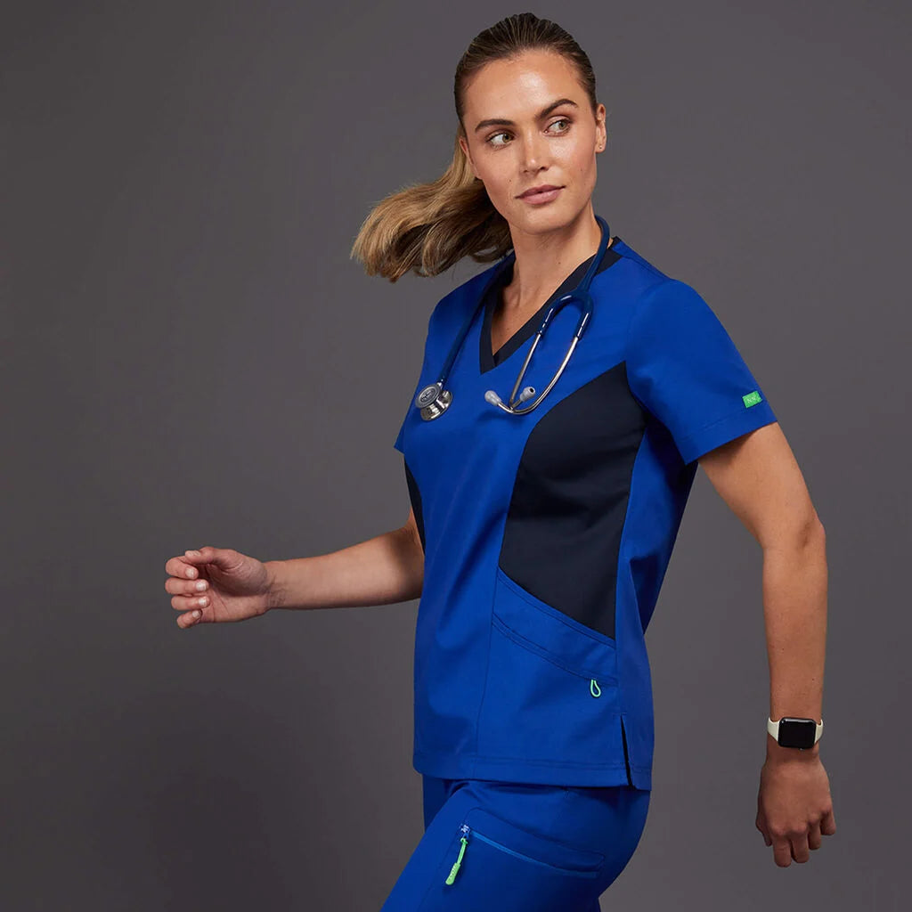 Next Generation Antibacterial Active Nightingale Scrub Top - Comfortable Medical Uniform for Nurses & Healthcare Workers - Perfect for Hospitals, Clinics & Long Shifts