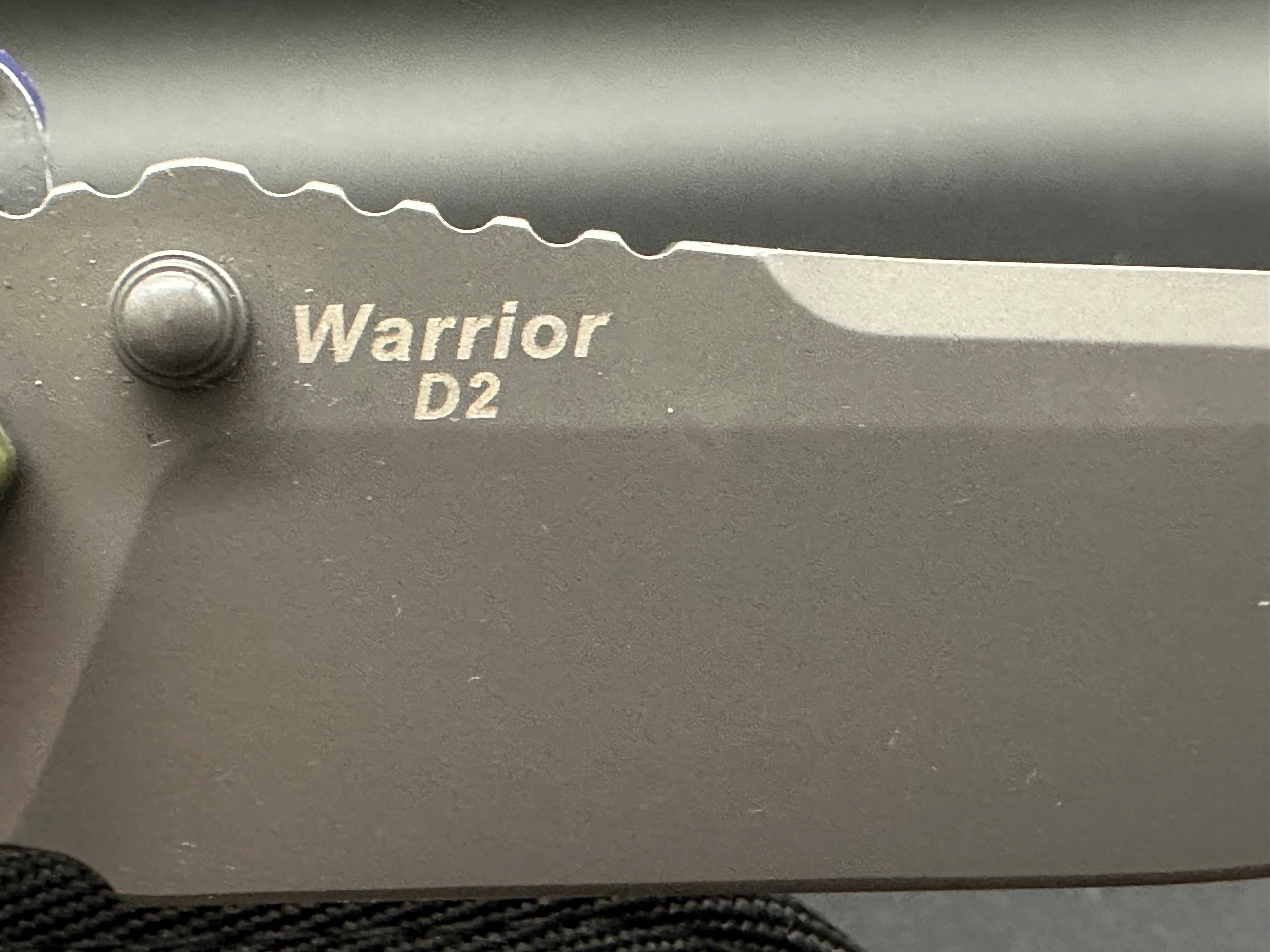 HARNDS Warrior Folding Knife - D2 Steel Blade, Green G10 Handle, Plain Edge - EDC Pocket Knife for Camping, Hiking & Outdoor Survival