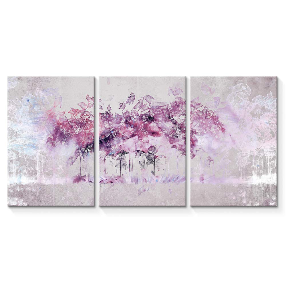 Wall26 - 3 Panel Canvas Wall Art Abstract Oil Painting Tree Forest - Giclee Printed Home Decor for Bedroom & Living Room - 24x36 Inches Trio Set - Perfect for Modern House Decoration & Office Wall Art
