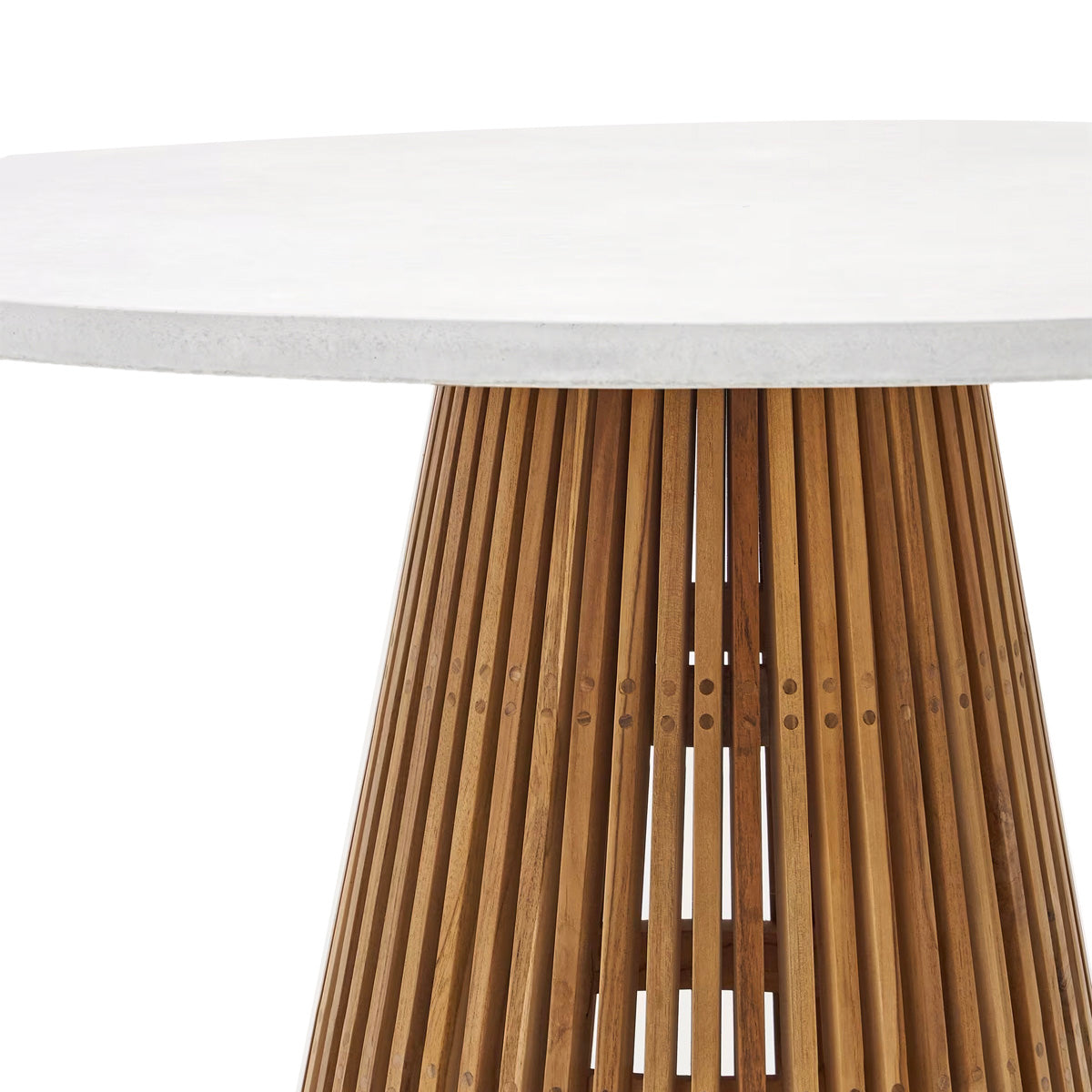 Alcaufar 48 Inch Outdoor Round Table - Weatherproof Patio Dining Table for Garden, Backyard, Poolside - Perfect for Outdoor Entertaining & Family Gatherings