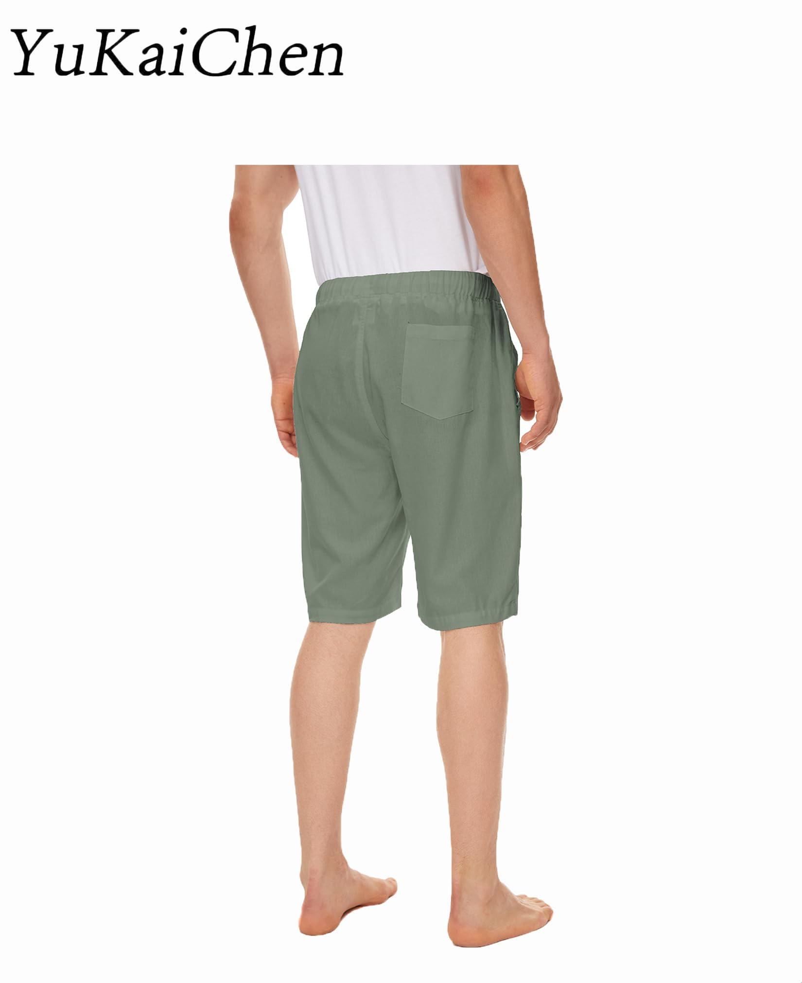 YuKaiChen Men's Casual Shorts with Drawstring - Lightweight Breathable Summer Shorts for Outdoor, Gym, and Beach Activities