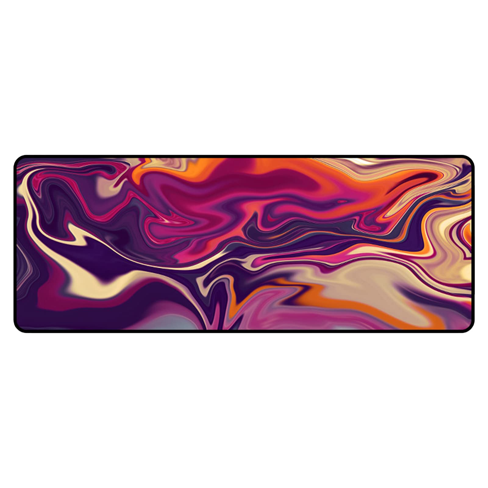 OCUhome Large Gaming Mouse Pad (11.81x31.5x0.08in) - Non-Slip Thickened Desk Mat with Abstract Art Design for PC, Laptop, Office & Gaming Setup - Perfect for Computer Workstations, Esports Tournaments & Home Office Decor