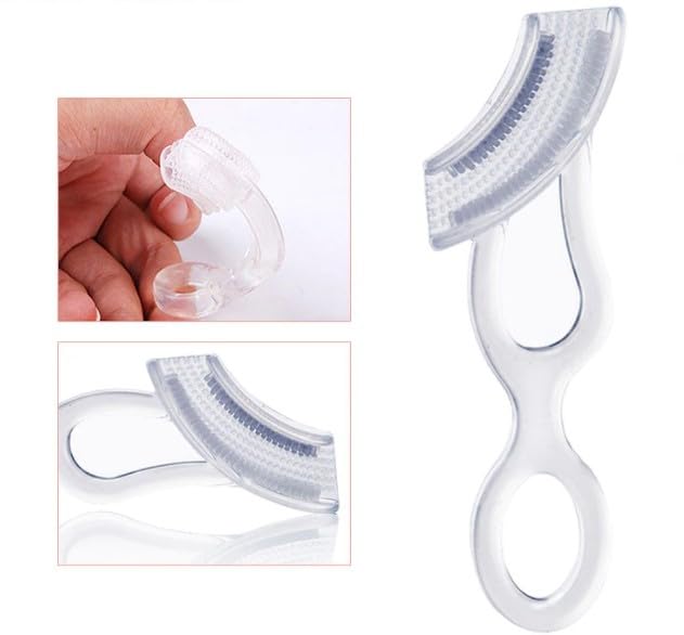 Adorable Baby Bite and Brush Silicone Teether Toothbrush - Safe for Infants & Toddlers (Pack of 1) - Perfect for Soothing Sore Gums & Early Dental Care