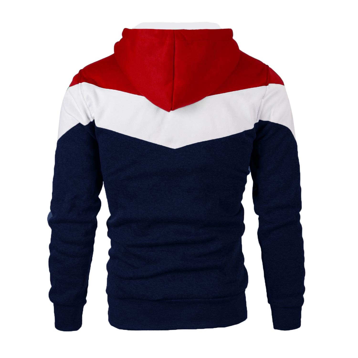 MOONCOLOUR Men's Color Block Hoodie - Fleece Pullover Sweatshirt with Pockets, Long Sleeve Casual Hooded Jacket for Streetwear & Winter Outfits | Perfect for Daily Wear, Gym, and Outdoor Activities