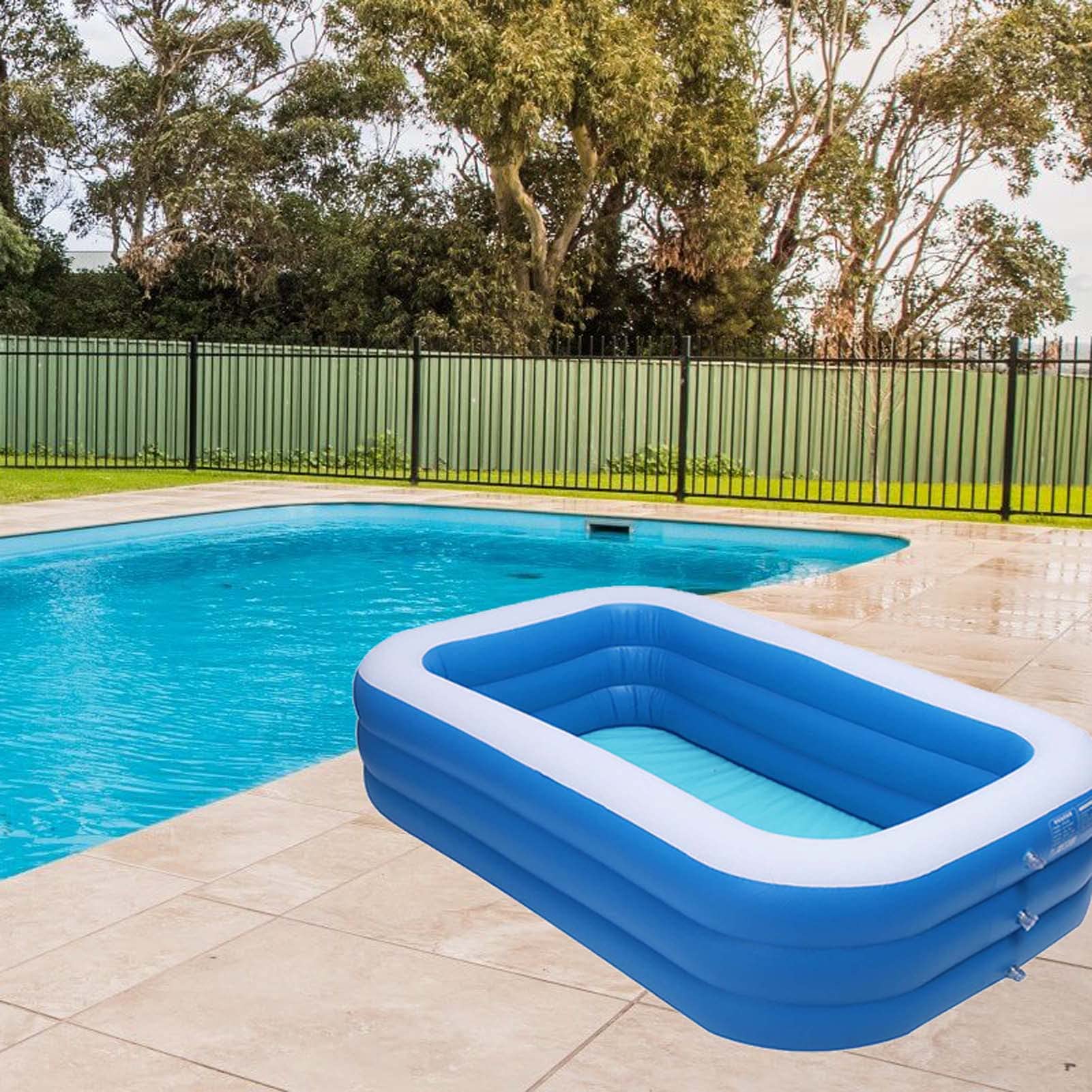**Inflatable Swimming Pool 118x68x24 Inch - Large Family Pool for Kids & Adults, Thickened Blow Up Kiddie Pool for Outdoor, Backyard, Garden - Perfect for Summer Fun, Relaxation, and Family Bonding**