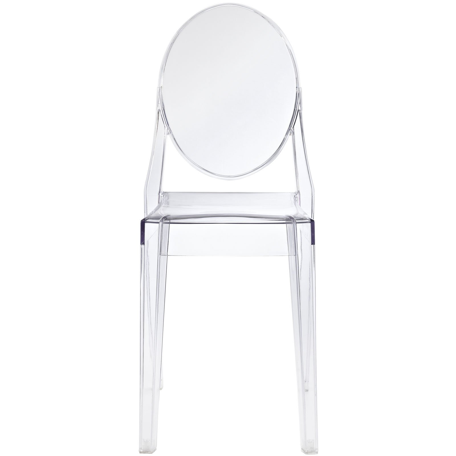 Modway Casper Modern Acrylic Stacking Chair - Clear Transparent Kitchen & Dining Room Chair - Fully Assembled Contemporary Furniture for Home, Restaurant, or Office Use