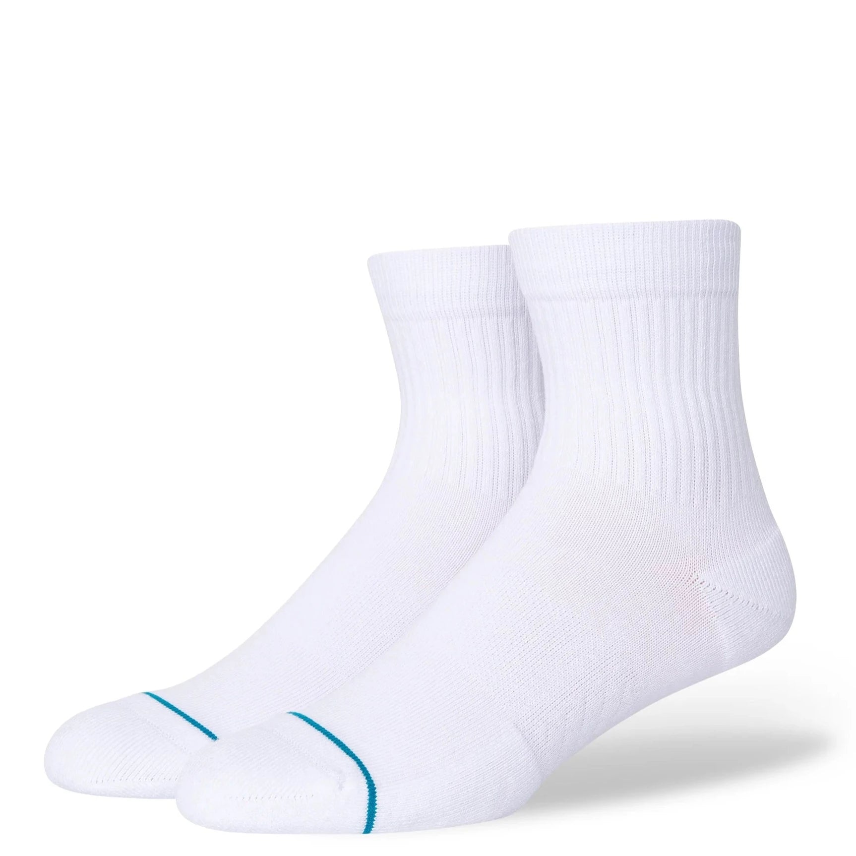 Adult Quarter Socks - Icon Quarter White - Comfortable Athletic Socks for Running, Hiking & Everyday Wear