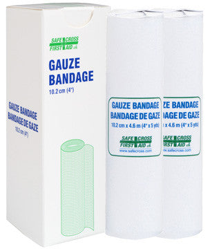 GAUZE BANDAGE ROLL 4 Inch x 5 Yard - Sterile Wound Dressing for First Aid, Burns & Surgical Care (2 Pack) - Perfect for Home, Hospital & Emergency Kits