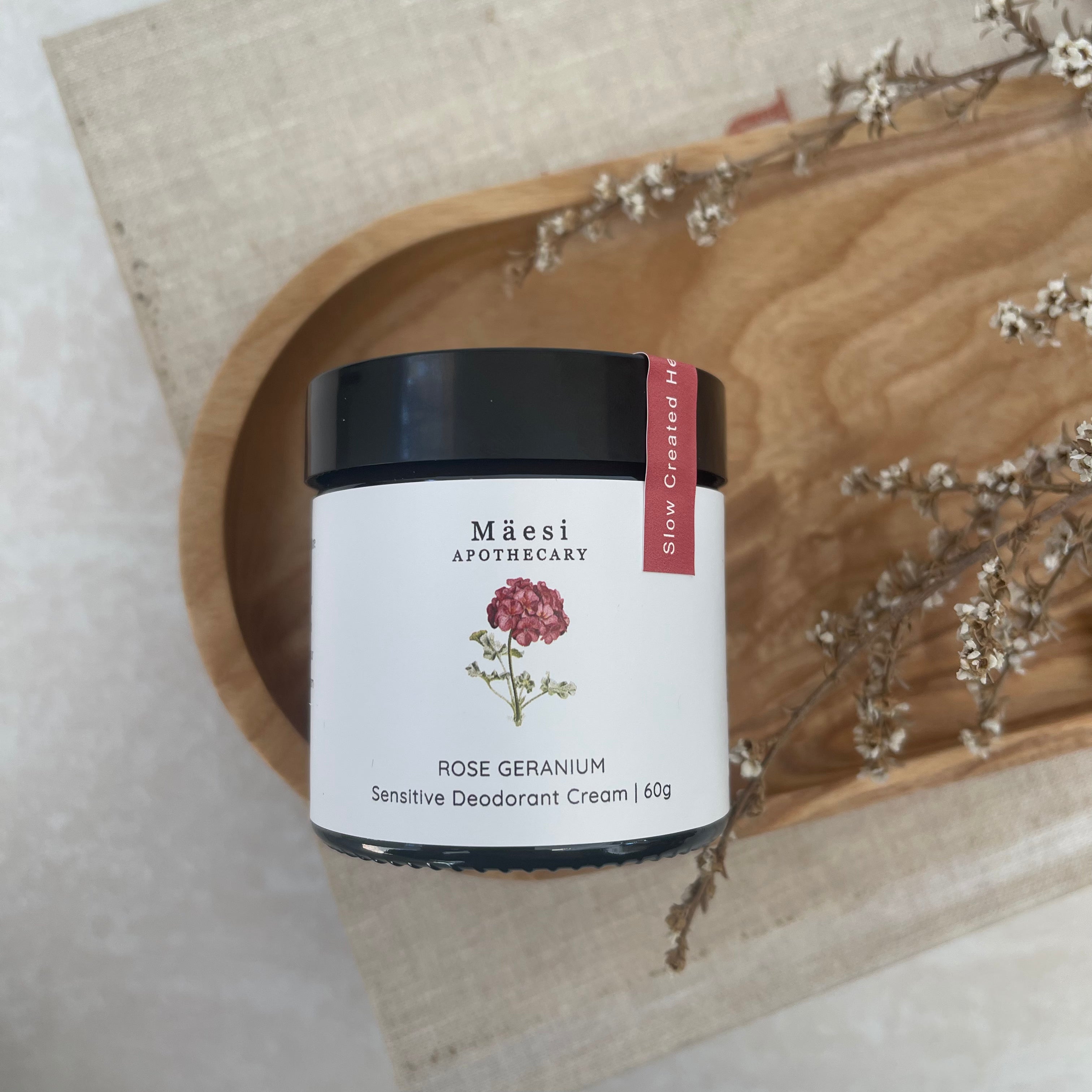 Natural Sensitive Skin Deodorant with Rose Geranium - Gentle & Effective Odor Protection for Women & Men - Perfect for Sensitive Skin & Daily Freshness