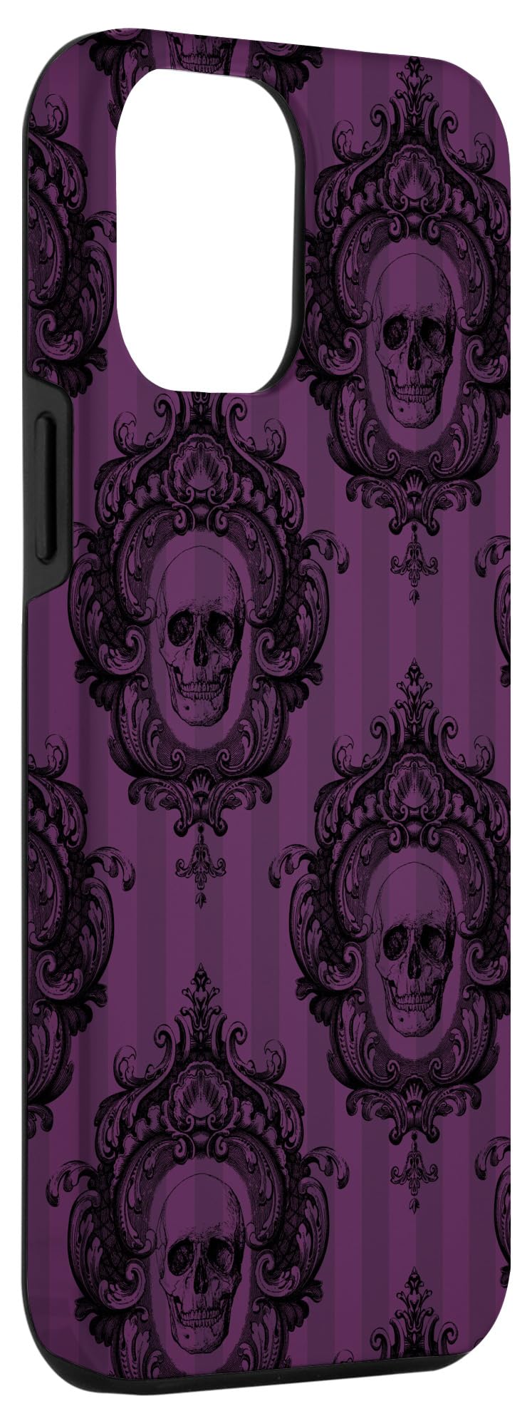 iPhone 12 Pro Max Gothic Dark Purple Skulls Occult Goth Phone Case - Protective Cover for iPhone 12 Pro Max - Perfect for Gothic Fashion Lovers, Halloween, and Dark Aesthetic Enthusiasts