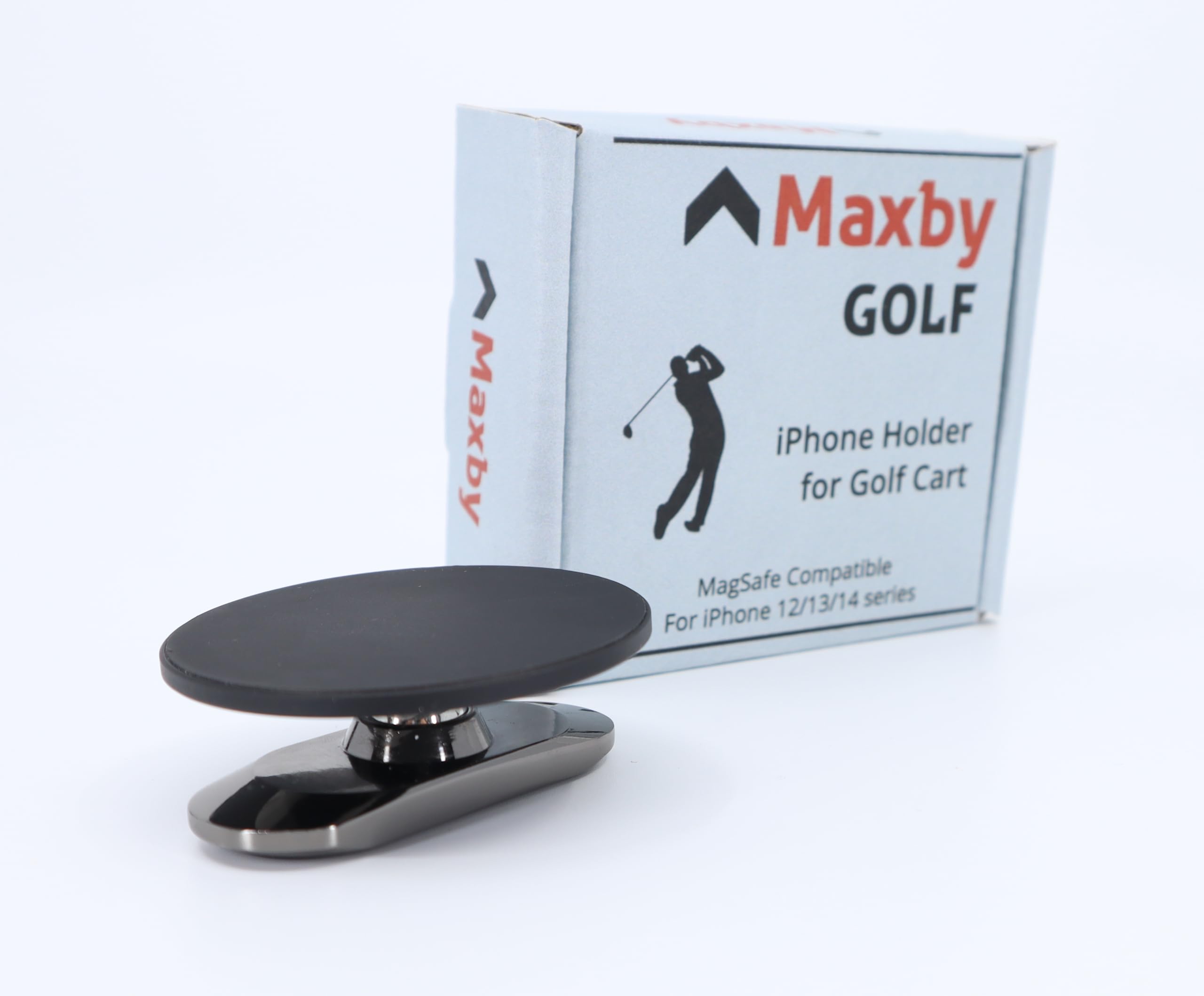Magnetic Phone Mount for Golf Cart - Strong MagSafe Compatible Holder with Secure Mounting, Attaches to Any Metal Surface | Compact & Durable Design | Perfect for Golfing, Driving, or Workshop Use