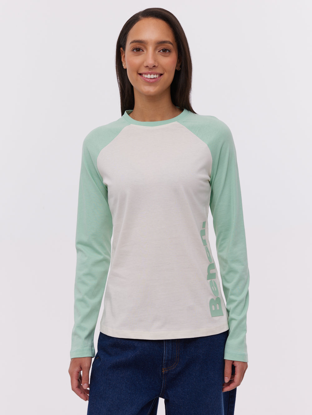 Brina Long Sleeve Baseball T-Shirt for Women - Vintage Style Casual Top - Perfect for Sports, Outings & Everyday Wear