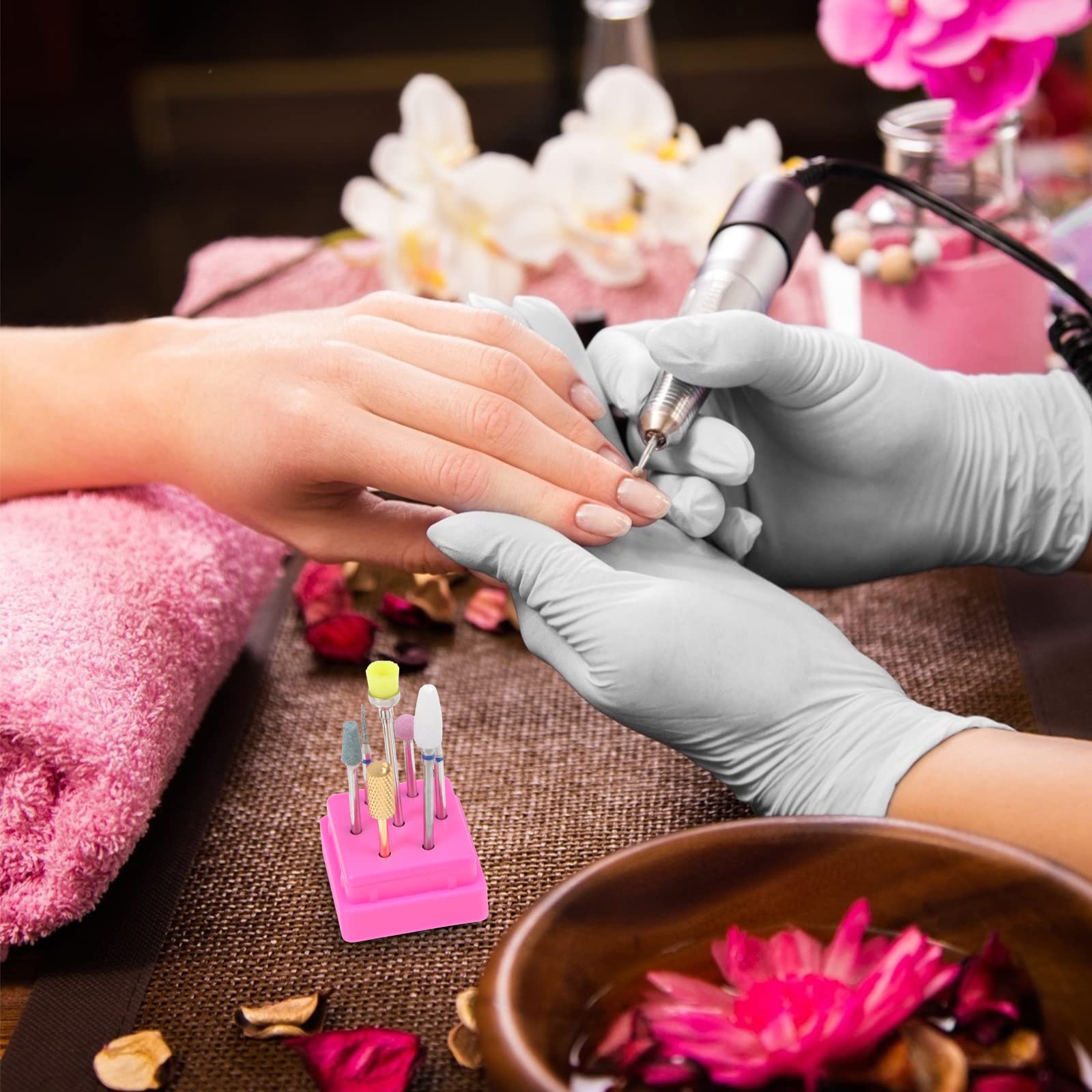 1 Set Professional Tungsten Steel Nail Drill Bits & Diamond Manicure Files Kit – Nail Polisher, Grinder & Exfoliator for Salon & Home Use