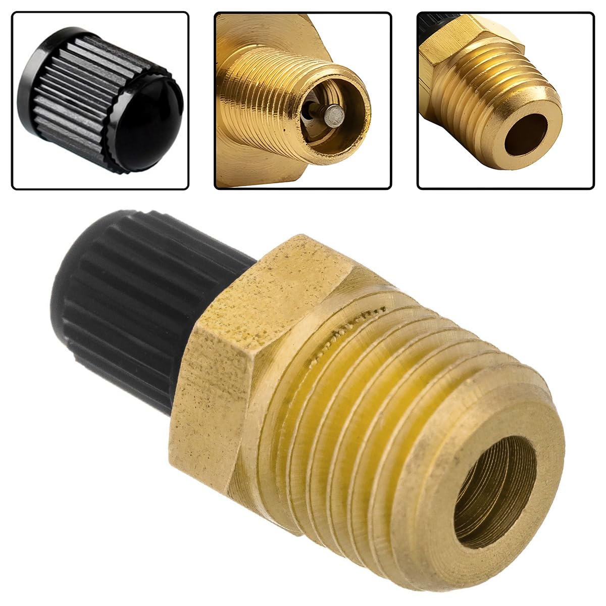 2PCS Brass Car Air Inflator Adapter - 1/4