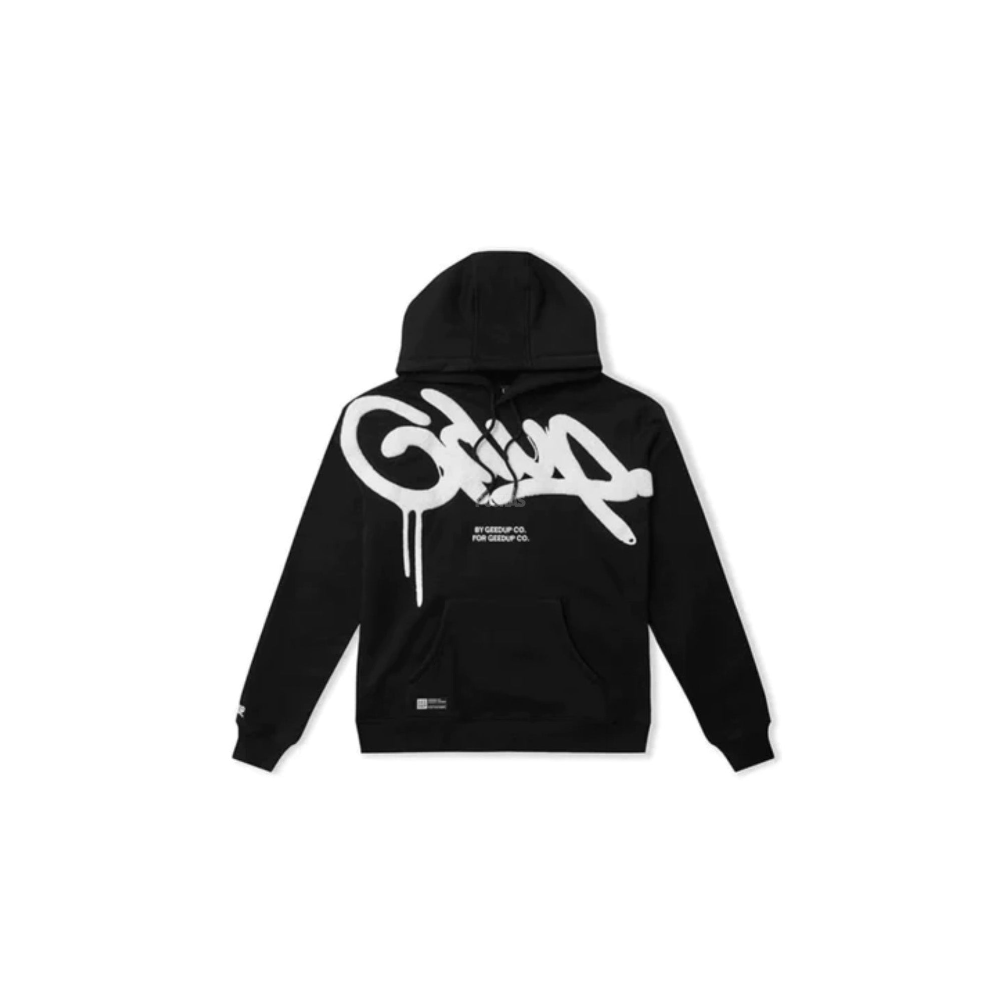 Geedup Handstyle Hoodie - Black & White (2023) | Streetwear Fashion for Men & Women | Perfect for Casual Wear, Gym, and Urban Outfits