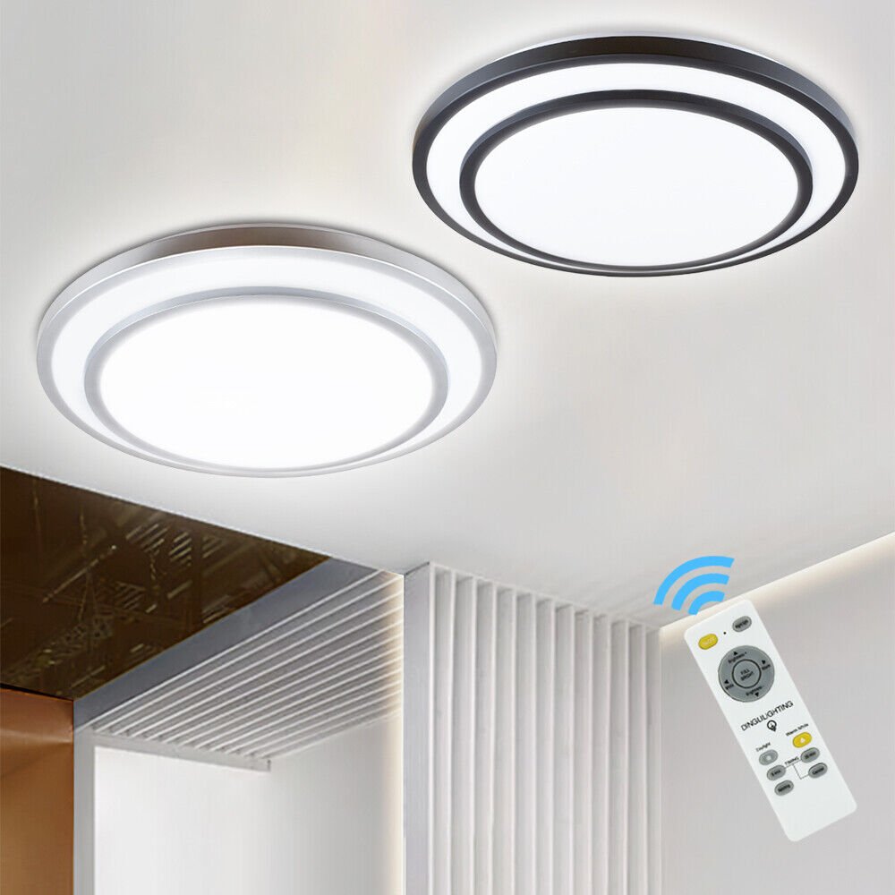 Depuley 48W Dimmable LED Ceiling Light Fixture - 20 Inch Round Flush Mount with Remote Control, 3 Color Changing Lights for Dining Room, Living Room, Bedroom, Office & Hotel | Modern Lighting for Home & Commercial Spaces