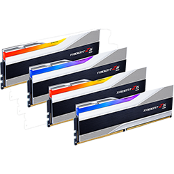 G.SKILL Trident Z5 RGB 96GB (4x24GB) DDR5 7200MHz Gaming RAM - Silver for High-Performance PCs, Workstations & Content Creation