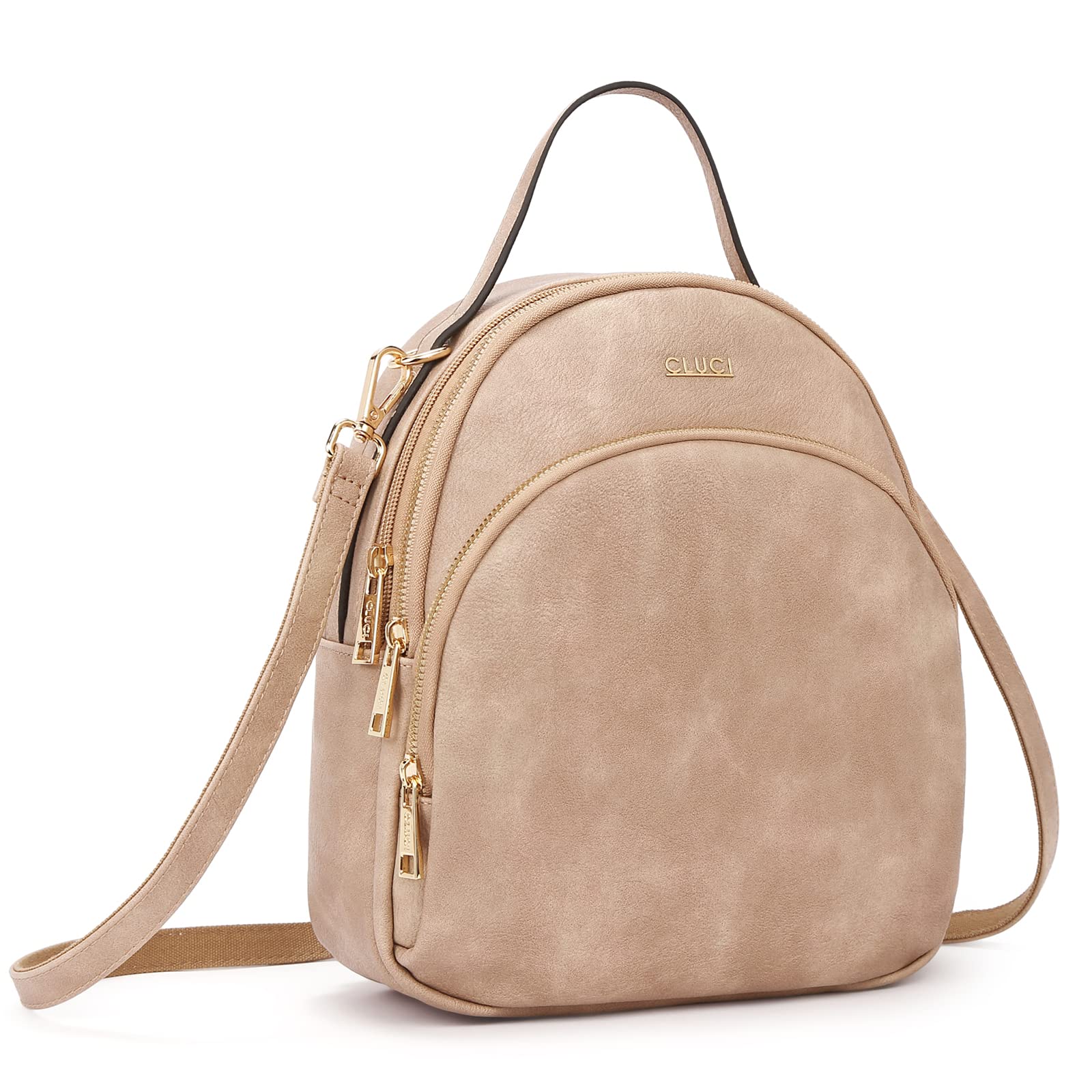 CLUCI Women's Leather Backpack Purse - Convertible Travel Backpack & Shoulder Bag for Women, Stylish Designer Daypack for Work, Commute & Weekend Getaways