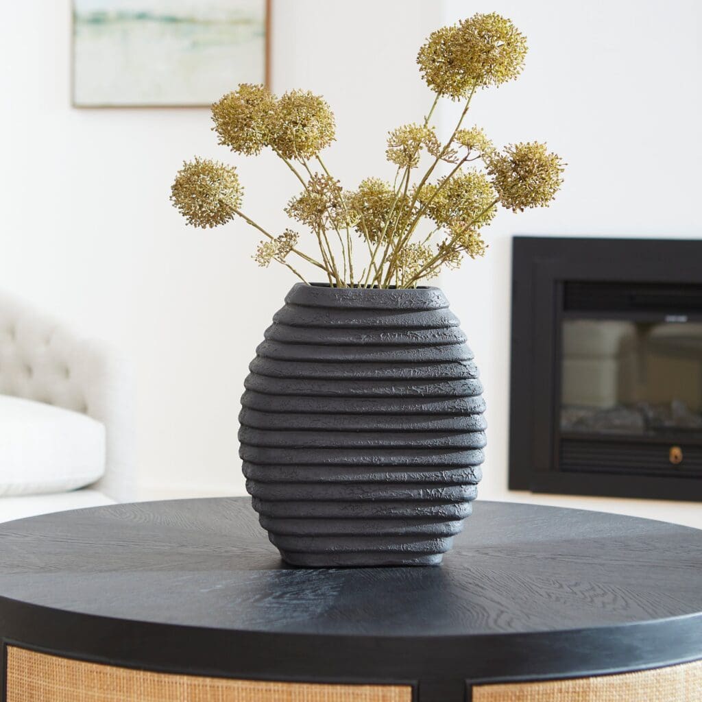 Cyan Design 10998 Moonstone Planter - Small Gray Ceramic Flower Pot by J. Kent Martin - Perfect for Indoor Plants, Home Decor & Office Desk Decorations