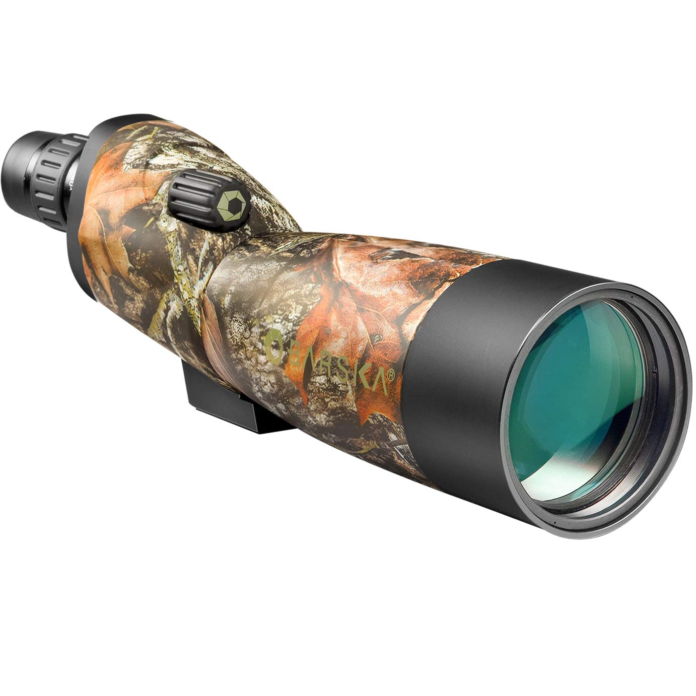 BARSKA Blackhawk 20-60x60 Waterproof Straight Spotting Scope with Tripod, Soft Carry Case & Premium Hard Case (Camouflage) - Perfect for Hunting, Bird Watching, and Outdoor Adventures