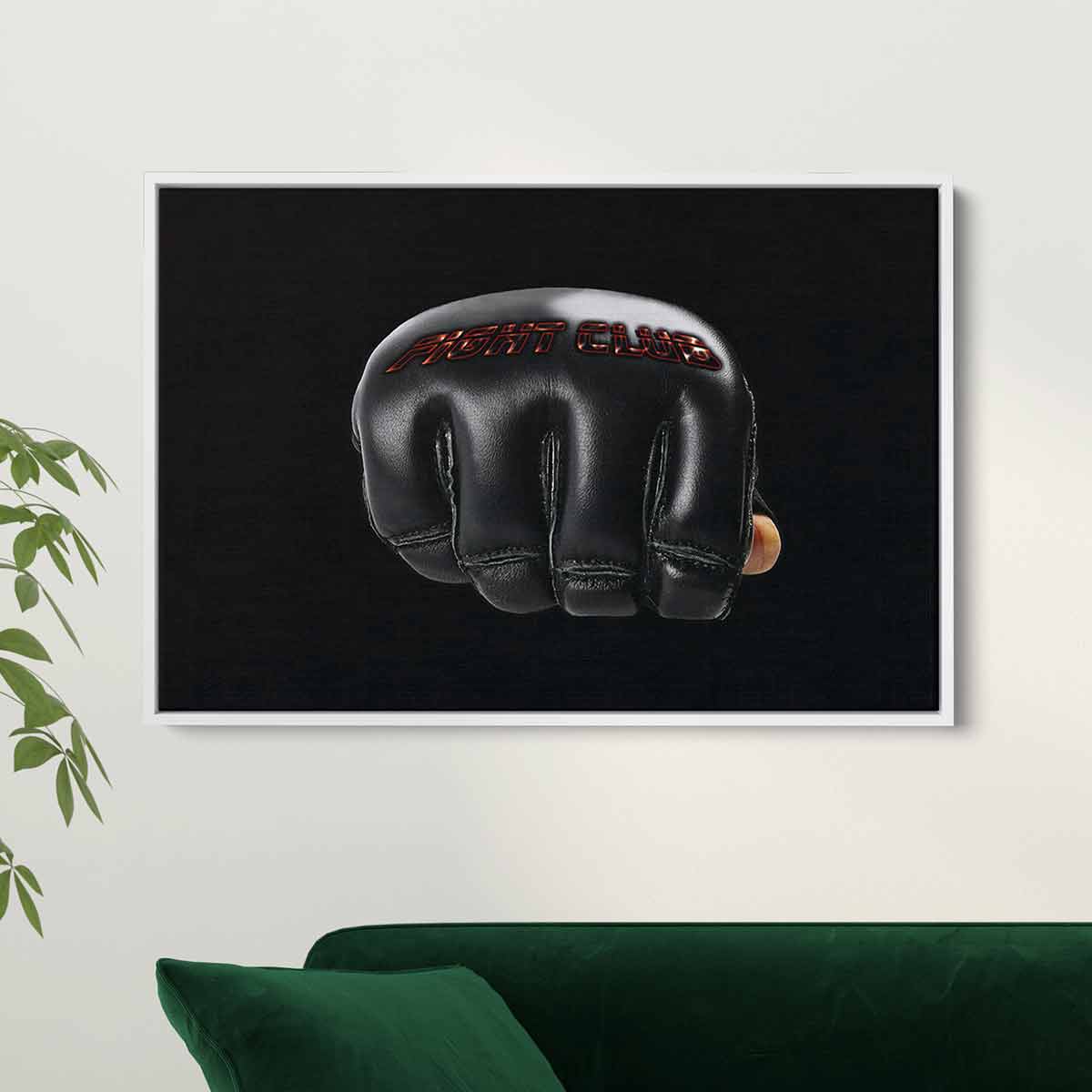 Black Fighting Wall Art Canvas 3914 - Modern Abstract Battle Scene Painting for Home & Office Decor | Perfect for Living Room, Bedroom, or Office Wall Decoration