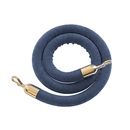 Gray Rope With Polished Brass Snap Ends
