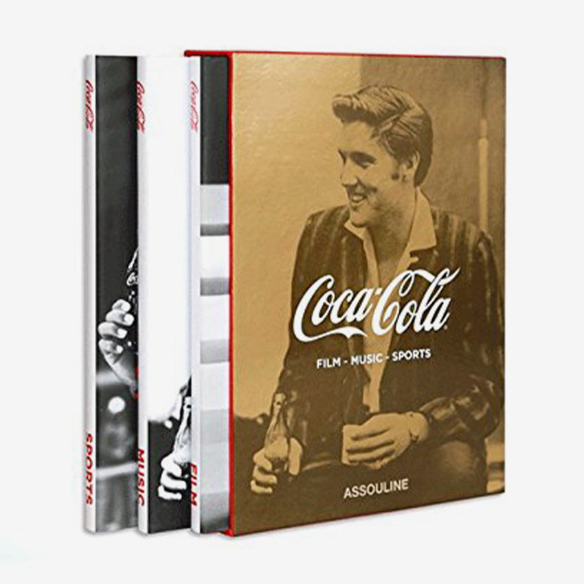 Assouline Coca Cola Book Set of 3 - Film, Music, Sports - Coffee Table Books for Collectors & Coca Cola Fans - Perfect for Home Decor, Gifts & Entertainment Enthusiasts