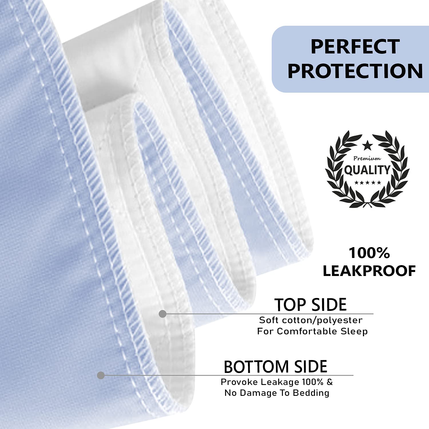 Reusable Waterproof Washable Bed Underpad - Absorbent Incontinence Mattress Protector Pad (34