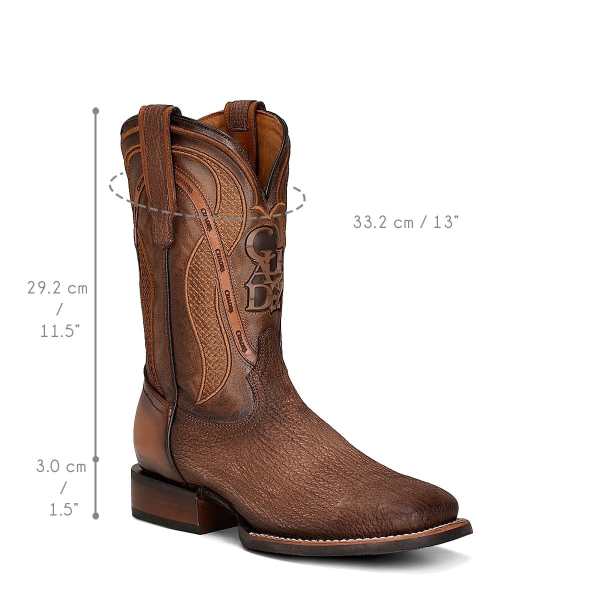 Men's Cuadra Brown Cowboy Western Elephant Boots - Durable & Stylish for Rodeo, Country Music Festivals & Western Fashion