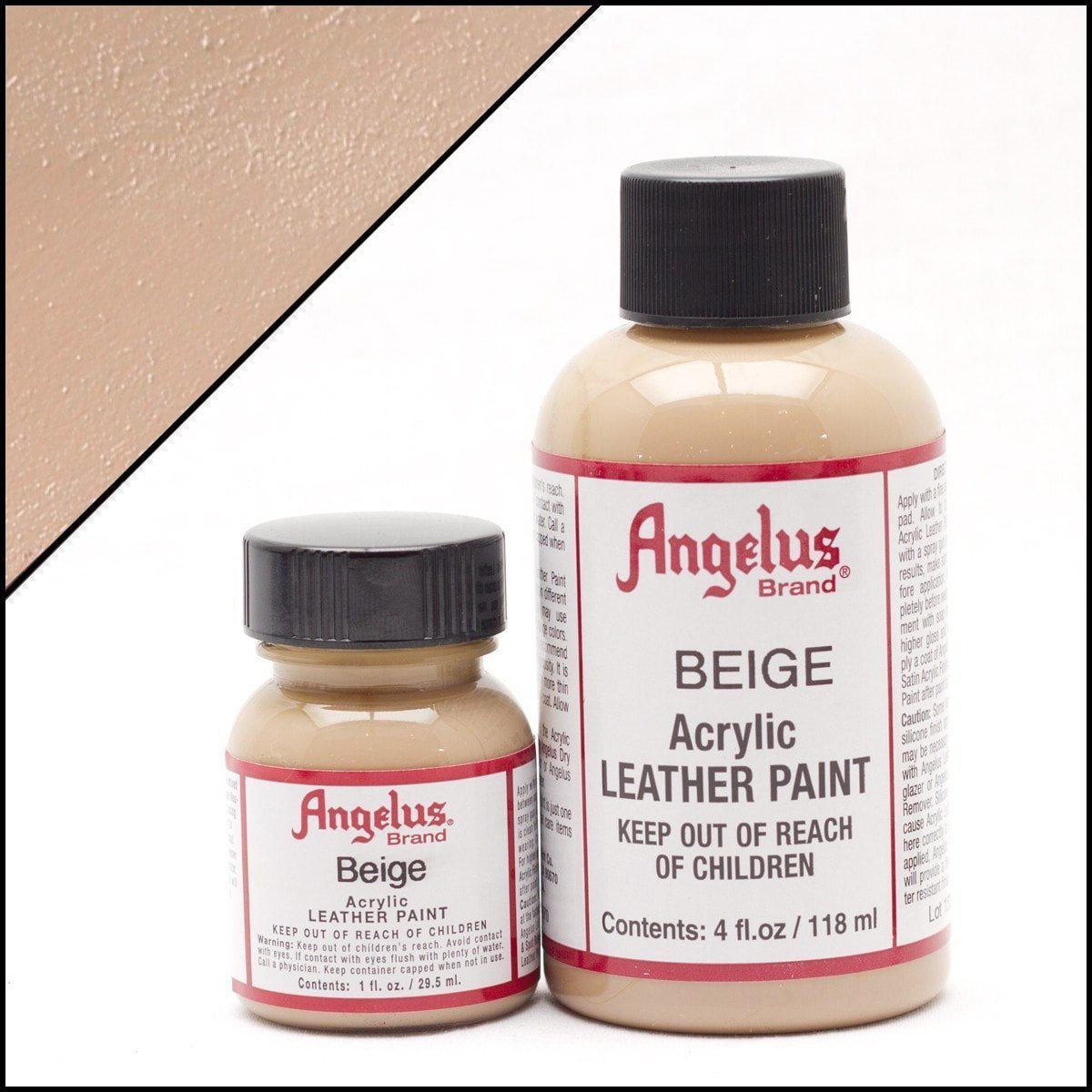 Angelus Leather Paint 1oz - Beige Color for Shoes, Bags & DIY Leather Repair | Premium Leather Dye for Crafting & Restoration Projects