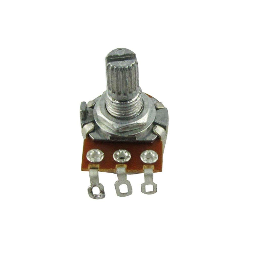 Musiclily 15mm 500K Short Split Shaft Linear Taper Potentiometer - Mini Guitar Volume/Tone Control Pots (Pack of 2) - Perfect for Electric Guitar, Bass & DIY Audio Projects