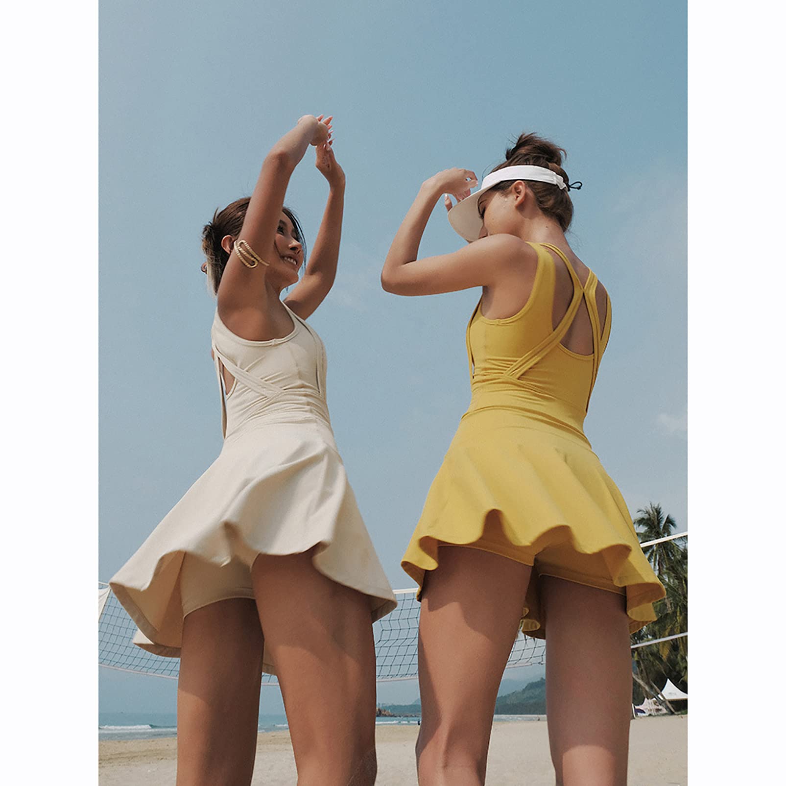 Women's 2-in-1 Running Tennis Skirt with Built-in Shorts - Athletic Yoga Skirt for Fitness, Gym, Club Party & Summer Sports Wear - Perfect for Tennis, Running, Yoga and Casual Outfits